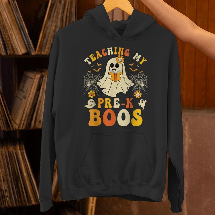 Teaching My Pre-K Boos Crew Teachers Halloween Ghost Unisex Hoodie, gift for family, gift for coworker Teaching My Pre-K Boos Crew Teachers Halloween Ghost Unisex Hoodie, gift for family, gift for coworker