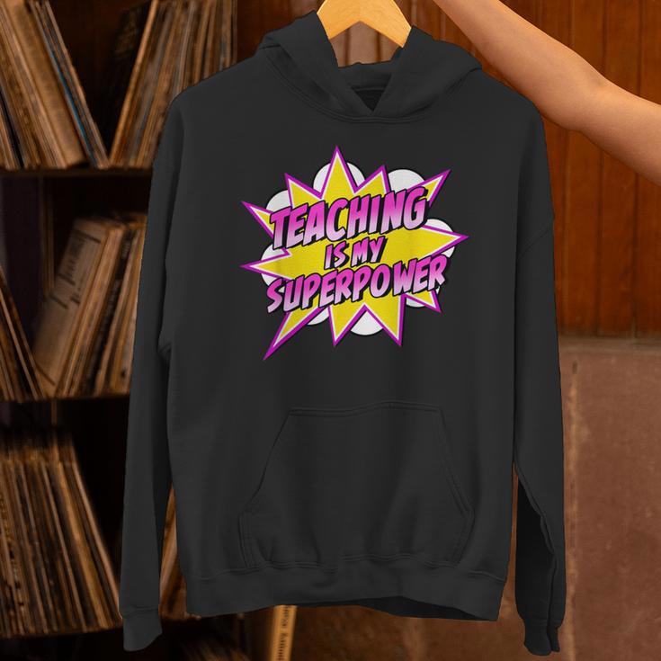 Teaching Is My Superpower Retro Comic Super Teacher Unisex Hoodie, Super Teacher Hoodies, gift for family, gift for coworker Teaching Is My Superpower Retro Comic Super Teacher Unisex Hoodie, Super Teacher Hoodies, gift for family, gift for coworker