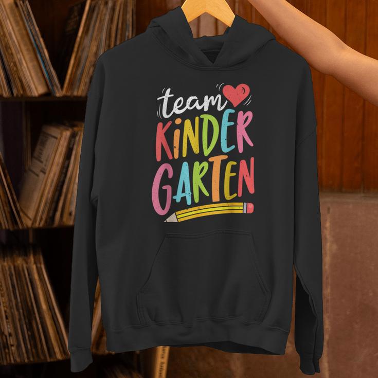 Team Kindergarten Teacher Student Back To School Unisex Hoodie, gift for family, gift for coworker