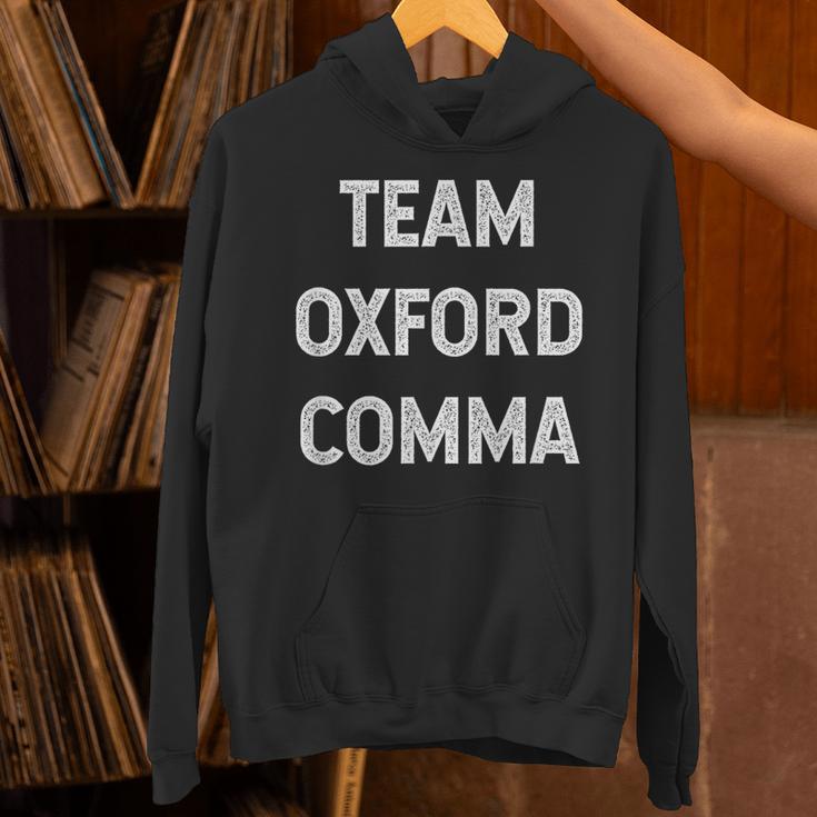 Team Oxford Comma English Majors And Teachers For Men Women Girls Kids Unisex Hoodie, English Teacher Hoodies, gift for family, gift for coworker