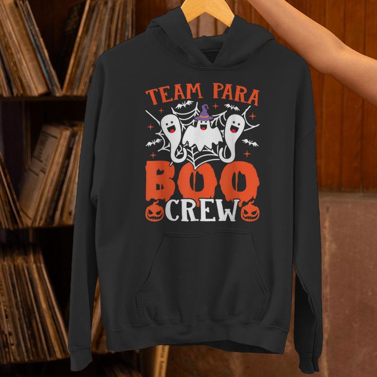 Team Para Boo Crew Halloween Ghost Paraprofessional Teacher Unisex Hoodie, gift for family, gift for coworker
