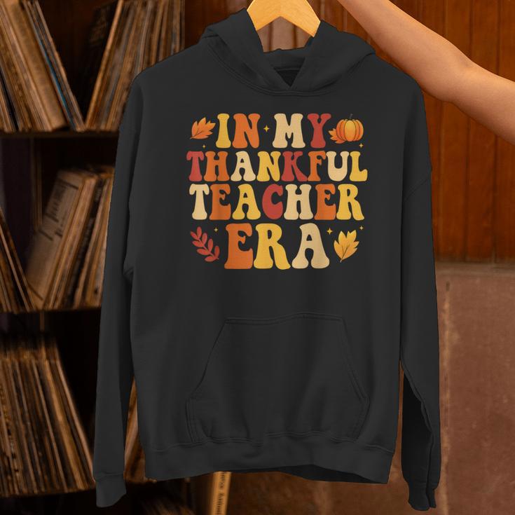 In My Thankful Teacher Era Autumn Thanksgiving Fall Season Unisex Hoodie, gift for family, gift for coworker In My Thankful Teacher Era Autumn Thanksgiving Fall Season Unisex Hoodie, gift for family, gift for coworker