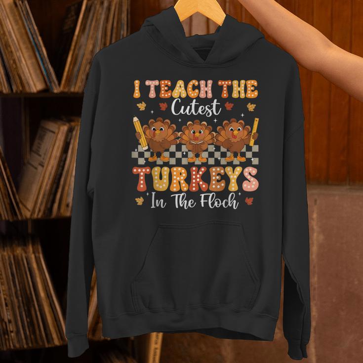 Thanksgiving Teacher I Teach The Cutest Turkeys In The Flock Unisex Hoodie, gift for family, gift for coworker