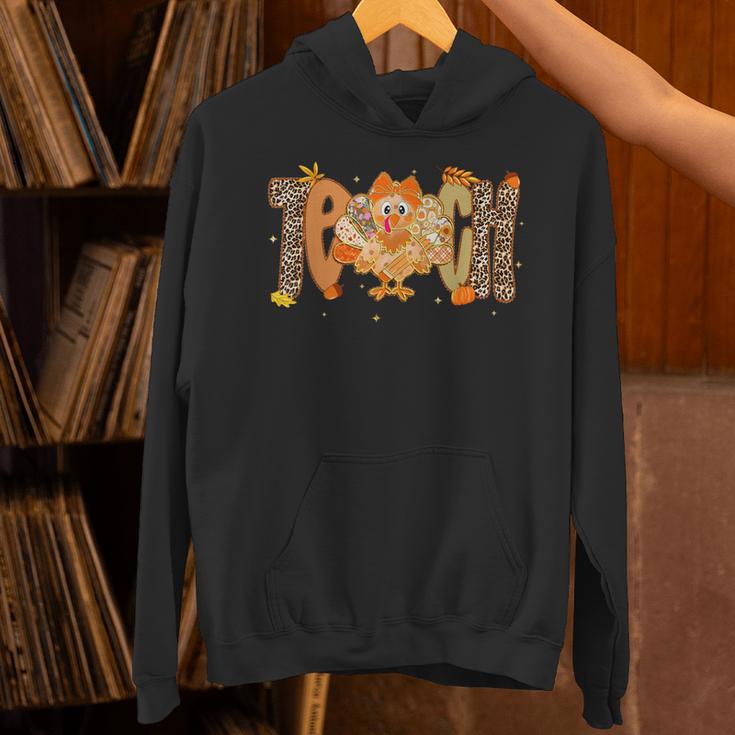 Thanksgiving Turkey Teach Thankful Teacher Girly Bow Women Unisex Hoodie, gift for family, gift for coworker Thanksgiving Turkey Teach Thankful Teacher Girly Bow Women Unisex Hoodie, gift for family, gift for coworker