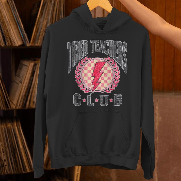 Tired Teachers Club Study Lover School Apparel Unisex Hoodie, gift for family, gift for coworker Tired Teachers Club Study Lover School Apparel Unisex Hoodie, gift for family, gift for coworker