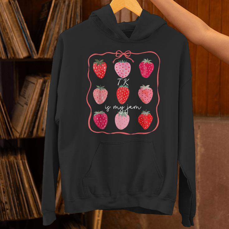 TK Is My Jam Transitional Kindergarten TK Teacher Strawberry Unisex Hoodie, gift for family, gift for coworker
