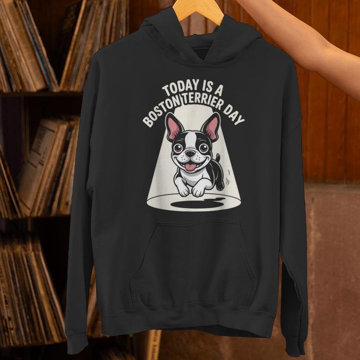 Today Is A Boston Terrier Day Cute Dog Lover Cartoon Unisex Hoodie, gift for family, gift for coworker