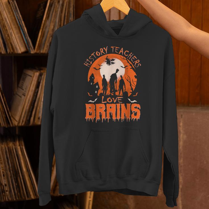 History Teachers Love Brains Halloween Teacher For Men Women Unisex Hoodie, History Teacher Hoodies, gift for family, gift for coworker