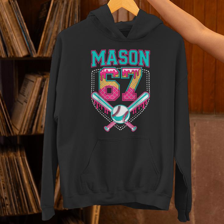 Trendy Mason 67 Mem Ice Cream Drip Baseball Birthday Costume Hoodie -  Thegiftio