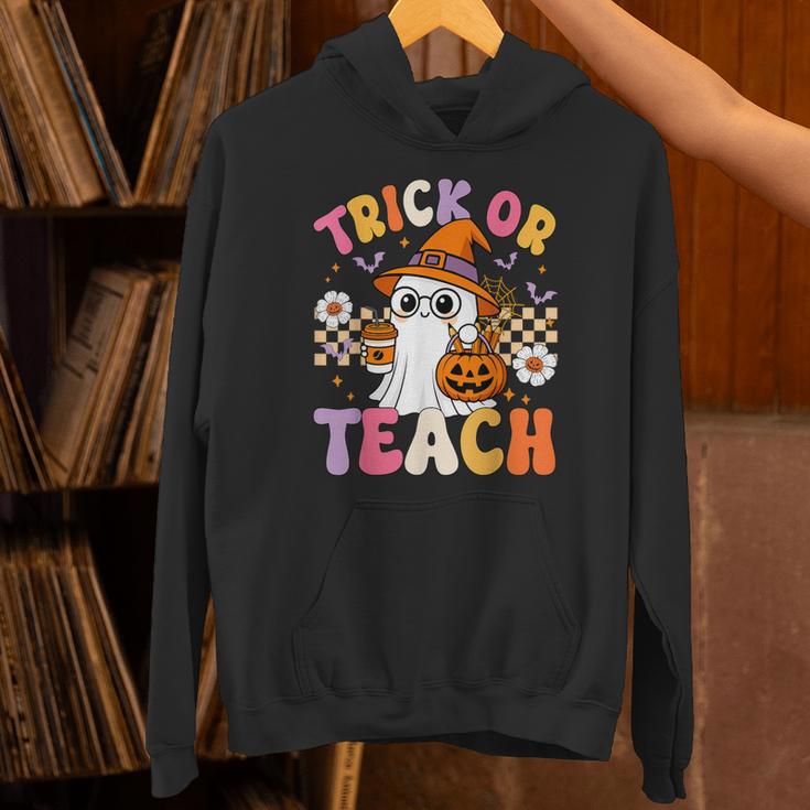 Trick Or Teach Cute Ghost Coffee Pumpkins Halloween Teacher Unisex Hoodie, gift for family, gift for coworker Trick Or Teach Cute Ghost Coffee Pumpkins Halloween Teacher Unisex Hoodie, gift for family, gift for coworker