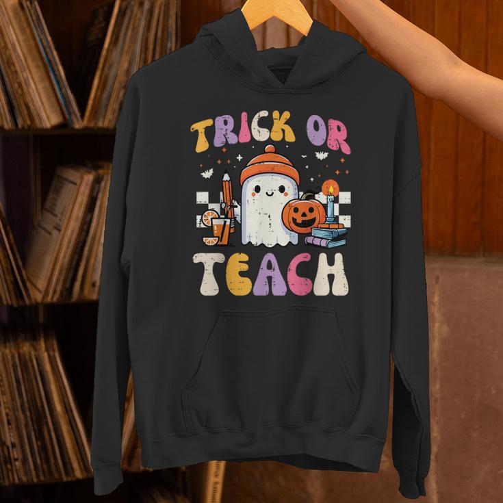 Trick Or Teach Ghost Teacher School Halloween Men Women Unisex Hoodie, gift for family, gift for coworker
