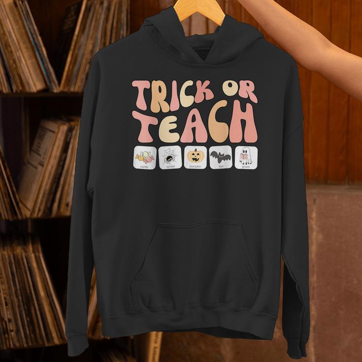 Trick Or Teach With Symbols Special Education Teacher Spooky Unisex Hoodie, gift for family, gift for coworker Trick Or Teach With Symbols Special Education Teacher Spooky Unisex Hoodie, gift for family, gift for coworker