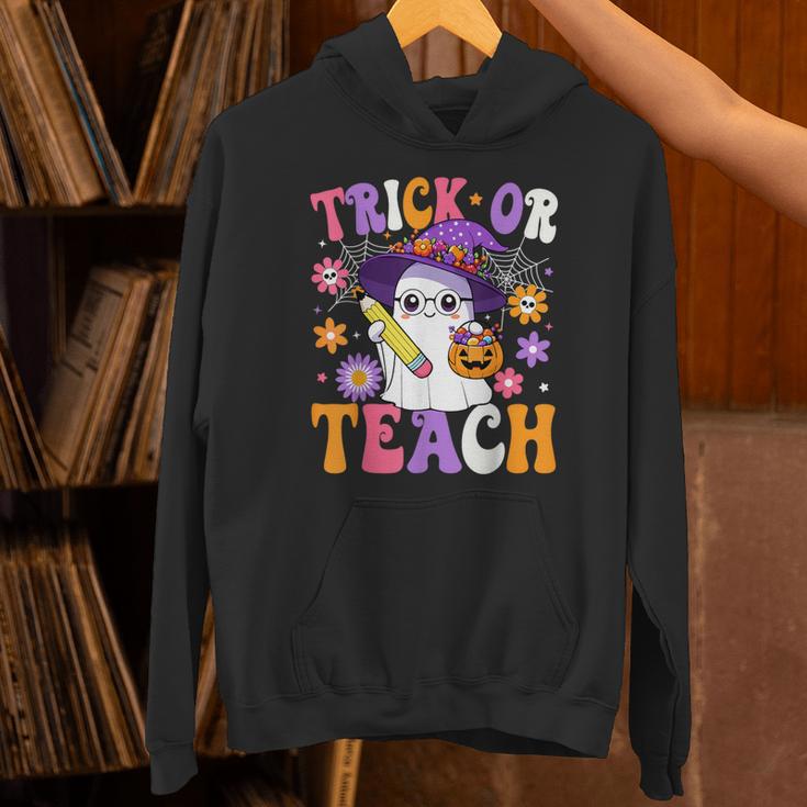 Trick Or Teach Teacher Ghost Teaching Fun Halloween Teacher Unisex Hoodie, gift for family, gift for coworker Trick Or Teach Teacher Ghost Teaching Fun Halloween Teacher Unisex Hoodie, gift for family, gift for coworker