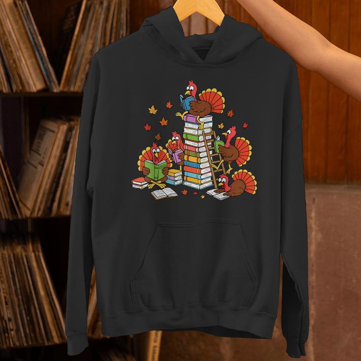 Turkey Reading Books Fall Thanksgiving Teacher Librarian Unisex Hoodie, gift for family, gift for coworker Turkey Reading Books Fall Thanksgiving Teacher Librarian Unisex Hoodie, gift for family, gift for coworker