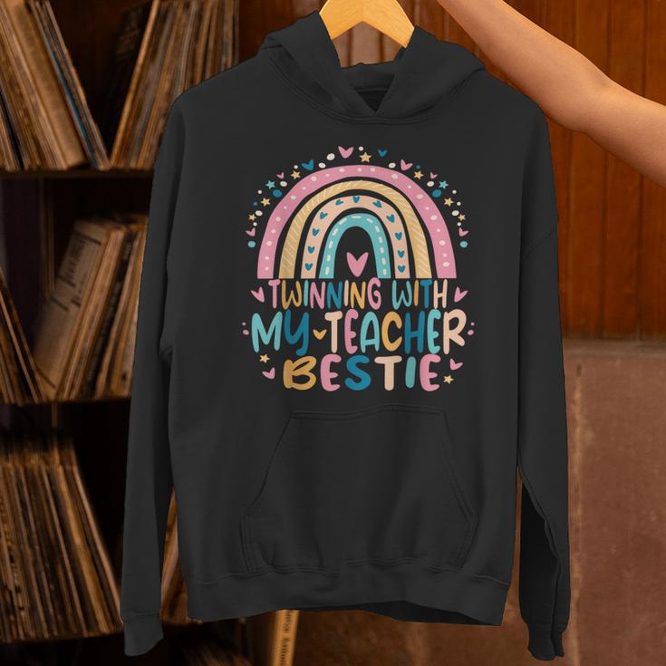 Twinning With My Teacher Bestie Rainbow Matching Teachers Unisex Hoodie, gift for family, gift for coworker Twinning With My Teacher Bestie Rainbow Matching Teachers Unisex Hoodie, gift for family, gift for coworker