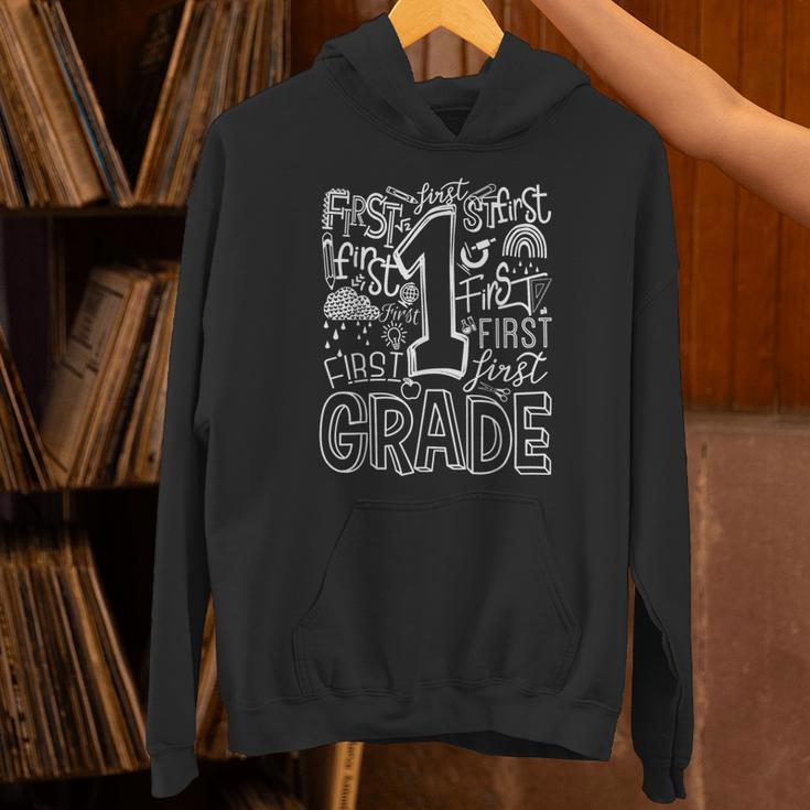 Typography 1st Grade Team Student Teacher Unisex Hoodie, gift for family, gift for coworker Typography 1st Grade Team Student Teacher Unisex Hoodie, gift for family, gift for coworker