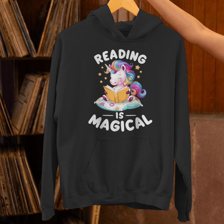 Unicorn Teacher Reading Is Magical Book Unisex Hoodie, gift for family, gift for coworker
