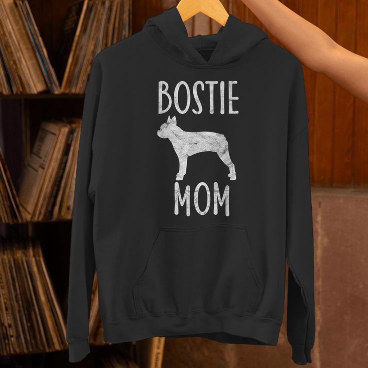 Vintage Boston Terrier Mom Dog Owner Bostie Mother Unisex Hoodie, Boston Terrier Mom Hoodies, gift for family, gift for coworker