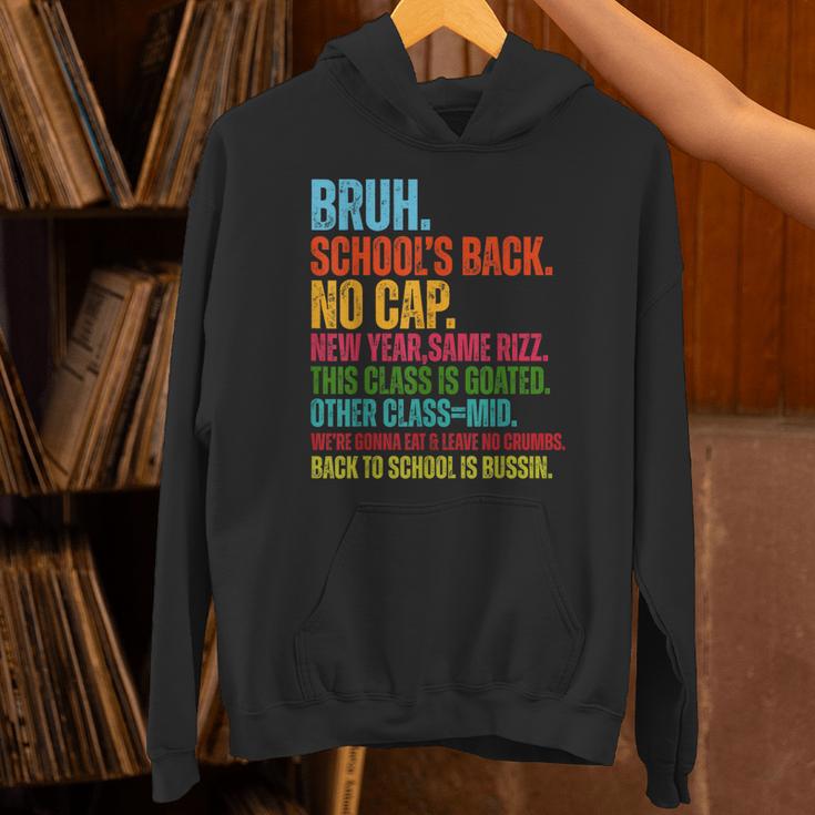 Vintage Bruh We Back No Cap Bruh We'Re Back Student Teacher Unisex Hoodie, gift for family, gift for coworker Vintage Bruh We Back No Cap Bruh We'Re Back Student Teacher Unisex Hoodie, gift for family, gift for coworker