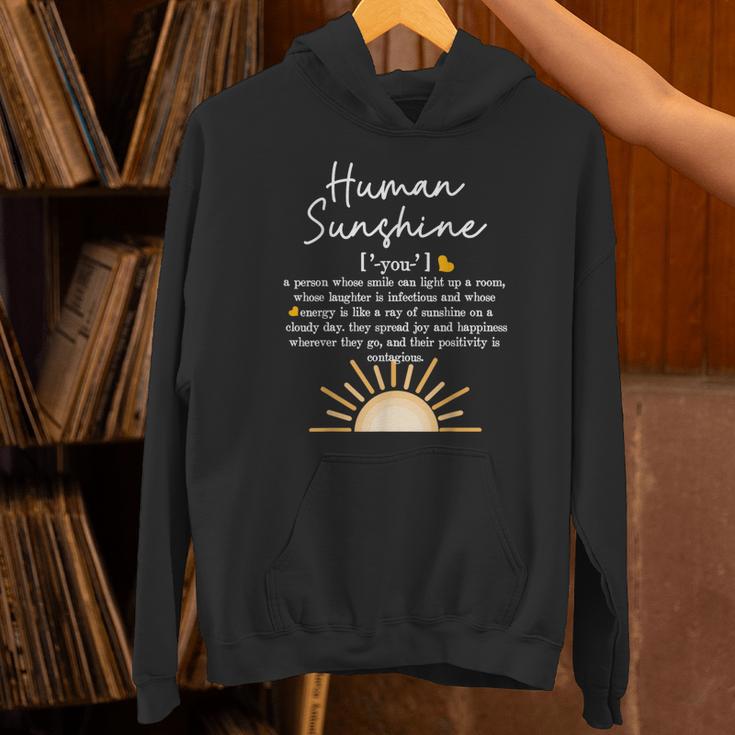Vintage Human Sunshine Definition Teachers Mom Boss Women Unisex Hoodie, gift for family, gift for coworker