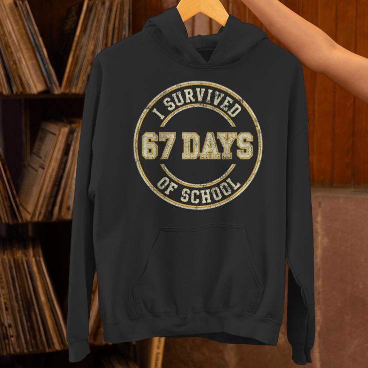 Vintage I Survived 67 Days Of School Teachers Students Unisex Hoodie, gift for family, gift for coworker Vintage I Survived 67 Days Of School Teachers Students Unisex Hoodie, gift for family, gift for coworker