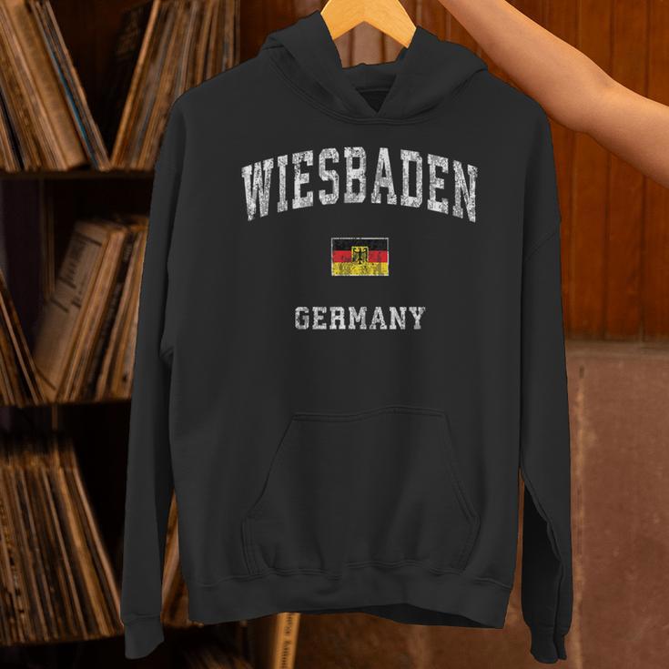 Wiesbaden Germany Vintage Athletic Sports Unisex Hoodie, gift for family, gift for coworker