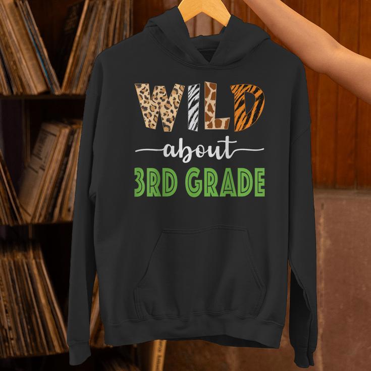 Wild About 3rd Grade Teacher Student Third Grade Zoo Safari Men Women Girls Kids Unisex Hoodie, gift for family, gift for coworker