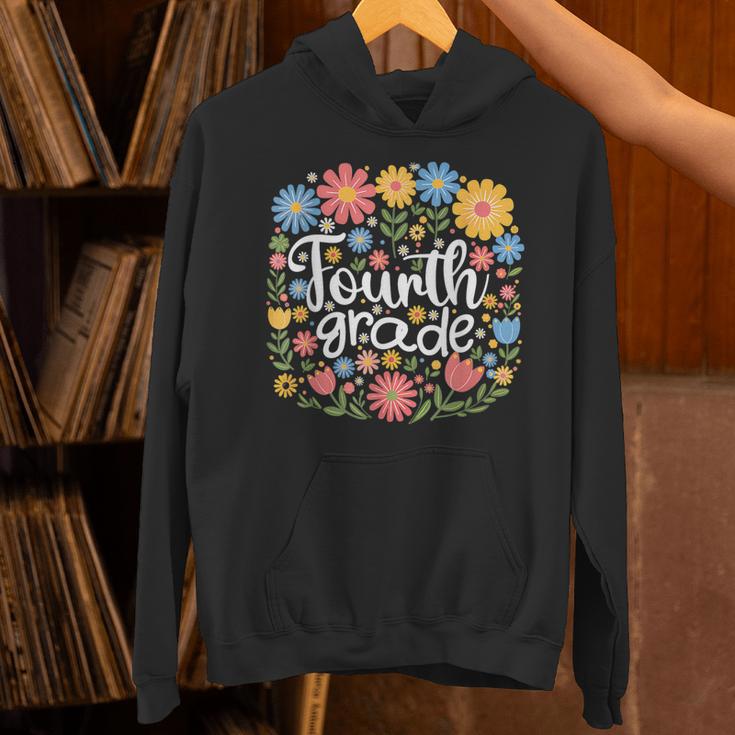 Wildflower 4th Fourth Grade Floral Back To School Teacher Unisex Hoodie, 4th Grade Teacher Hoodies, gift for family, gift for coworker Wildflower 4th Fourth Grade Floral Back To School Teacher Unisex Hoodie, 4th Grade Teacher Hoodies, gift for family, gift for coworker