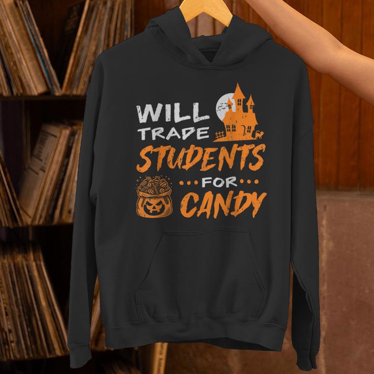 Will Trade Students For Candy Halloween Costume Teacher Unisex Hoodie, gift for family, gift for coworker Will Trade Students For Candy Halloween Costume Teacher Unisex Hoodie, gift for family, gift for coworker