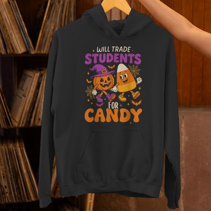 Will Trade Students For Candy Shirt Fun Candy Corn Teacher Unisex Hoodie, gift for family, gift for coworker
