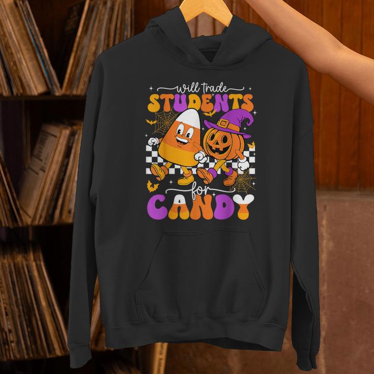 Will Trade Students For Candy Teacher Halloween Unisex Hoodie, gift for family, gift for coworker Will Trade Students For Candy Teacher Halloween Unisex Hoodie, gift for family, gift for coworker