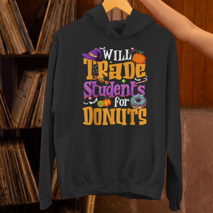 Will Trade Students For Donuts Halloween Teacher Unisex Hoodie, gift for family, gift for coworker Will Trade Students For Donuts Halloween Teacher Unisex Hoodie, gift for family, gift for coworker