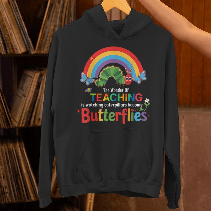 The Wonder Of Teaching Is Watching Caterpillars Teacher Unisex Hoodie, gift for family, gift for coworker