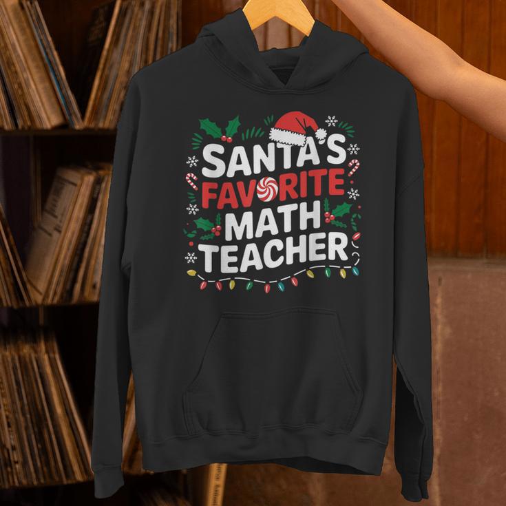 Xmas Lighting Santa's Favorite Math Teacher Christmas Unisex Hoodie, gift for family, gift for coworker Xmas Lighting Santa's Favorite Math Teacher Christmas Unisex Hoodie, gift for family, gift for coworker