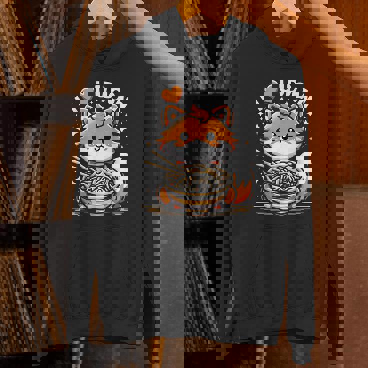 うどんが大好き カワイイきつねとうどん麺 パーカー