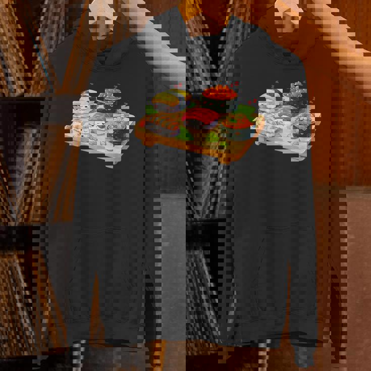 おもしろ寿司 かわいい かわいい 寝る食べ物 パーカー