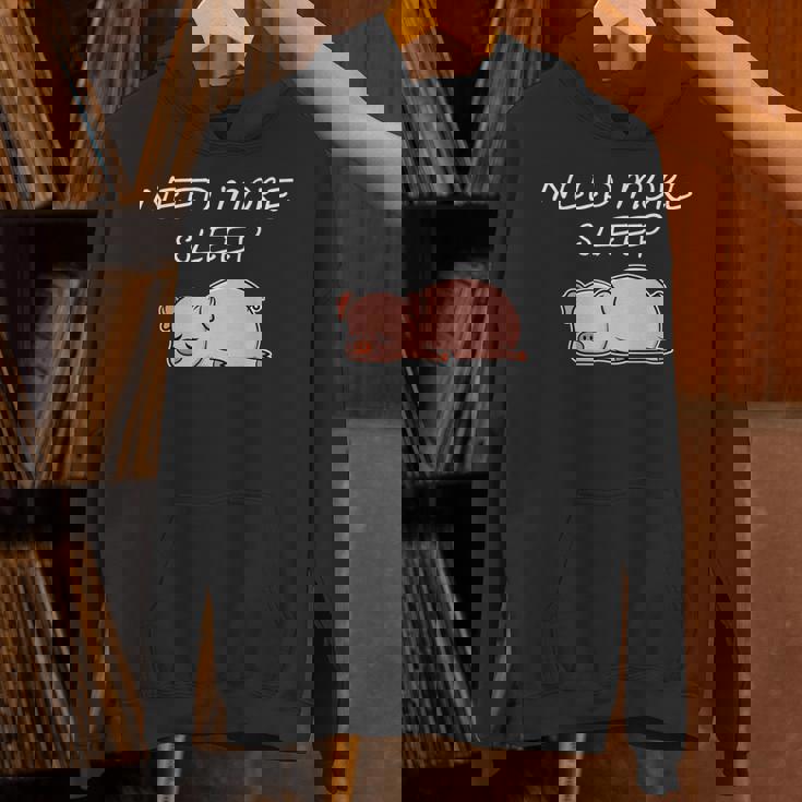 おやすみになる豚のパジャマデザイン パーカー