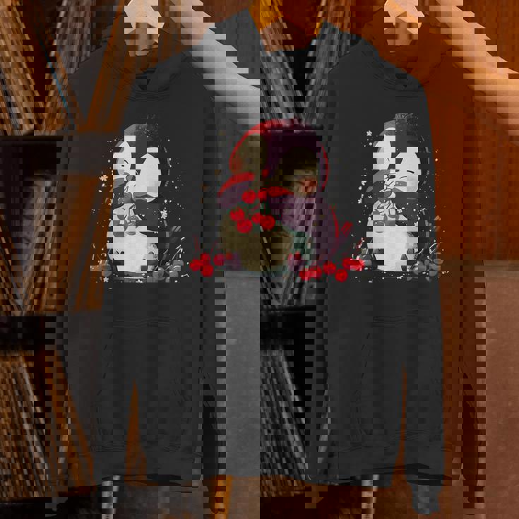 さくらんぼペンギン かわいい チェリー フルーツ アートワーク ペンギン好き パーカー