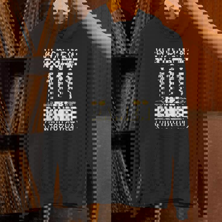 なぜ走るの だからもっと食べられるラーメンマラソン パーカー