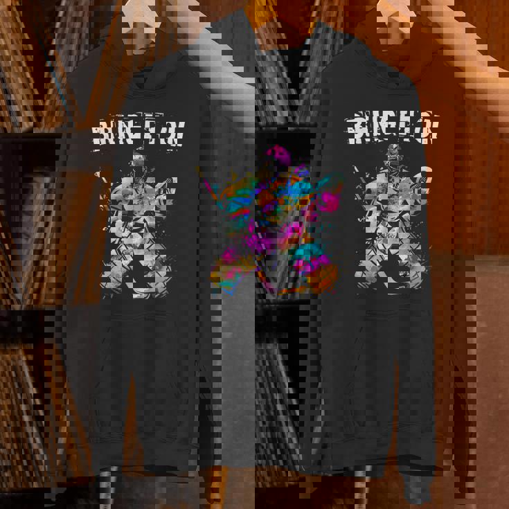 アイスホッケー選手 ゴールキーパー アイスホッケーゴールキーパーギフト パーカー