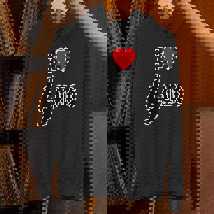 アイラブ・Sado 佐渡島 地図（I Love ハート）【47都道府県】Jimo-T ジモティ お土産 面白 パーカー