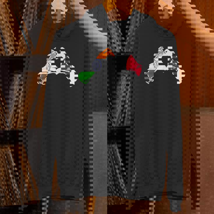 インド日本国旗 インド日本ハート パーカー