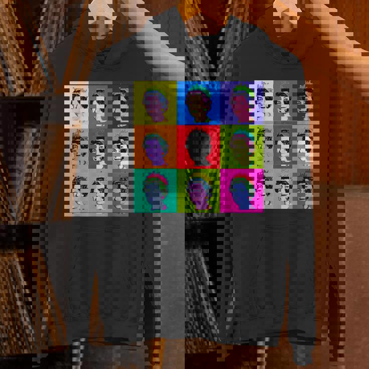 エリザベス 9 正方形タイル ポップアート イギリスの女王 パーカー