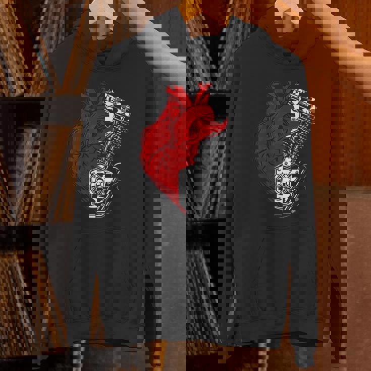 オートバイ エンジン バイカー アンチバレンタインデー 面白いグラフィック パーカー