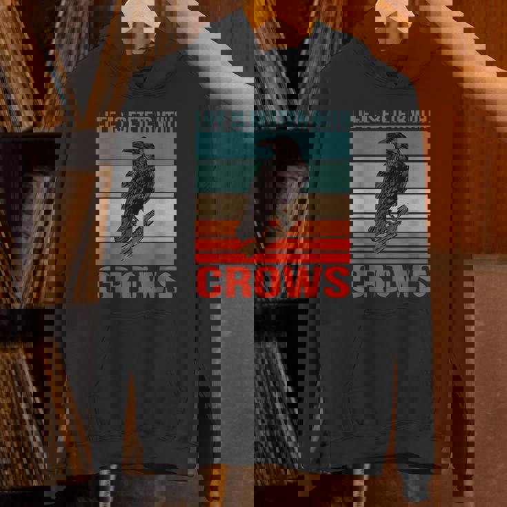 カラス ライフ・イズ・ベター バード鳥類学 カラス パーカー