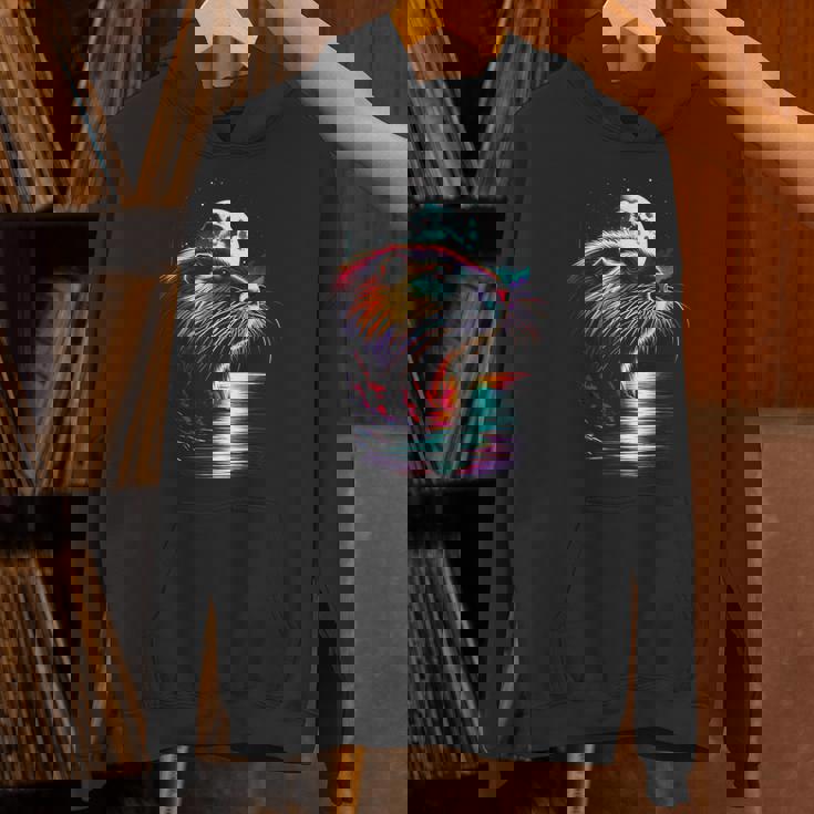 カラフル ヌートリア スピリット 動物 かっこいい イラスト アート パーカー