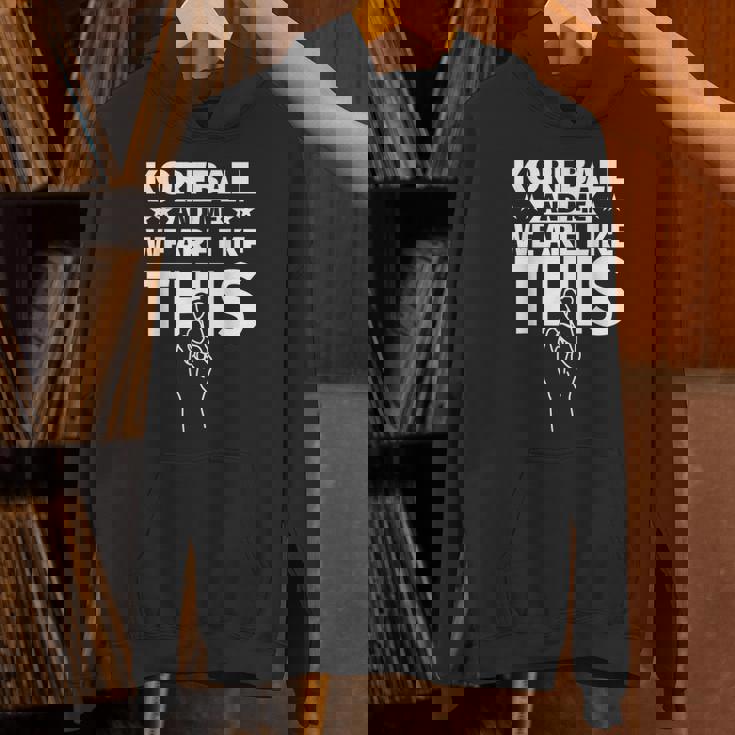 コーフボールと私、こんな感じです パーカー