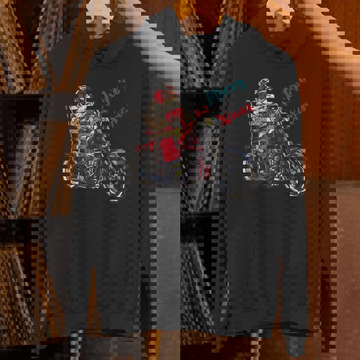 サンタクロース 面白い バイク イラスト メリー クリスマス パロディ イラスト パーカー