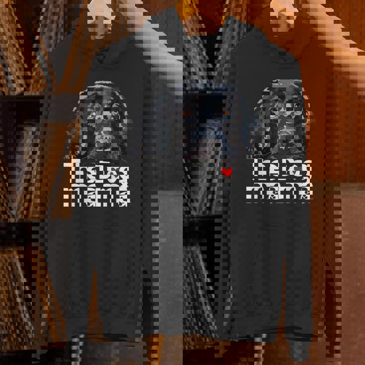 ザドッグママブラックラブラドールママレトリーバーマザードッグマミー 長袖tシャツ パーカー