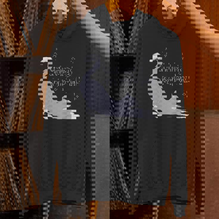 ストレッチは大事！ 猫 ネコ 愛猫 伸び 柔軟 ハチワレ 靴下猫 シンプル かわいい 癒やし メンズ レディース キッズ パーカー